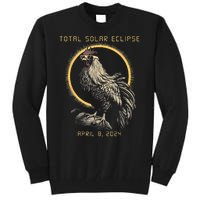 2024 Total Solar Eclipse April 8 Funny Rooster With Glasses Tall Sweatshirt