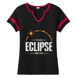 2024 Total Solar Eclipse Texas Total Eclipse 2024 Ladies Halftime Notch Neck Tee