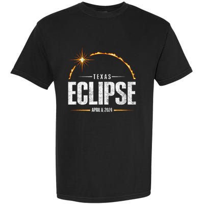 2024 Total Solar Eclipse Texas Total Eclipse 2024 Garment-Dyed Heavyweight T-Shirt