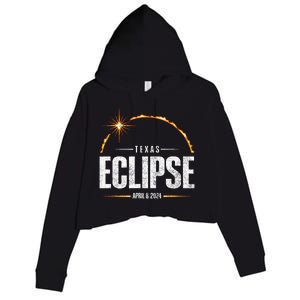 2024 Total Solar Eclipse Texas Total Eclipse 2024 Crop Fleece Hoodie