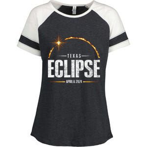 2024 Total Solar Eclipse Texas Total Eclipse 2024 Enza Ladies Jersey Colorblock Tee