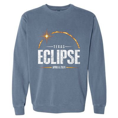 2024 Total Solar Eclipse Texas Total Eclipse 2024 Garment-Dyed Sweatshirt