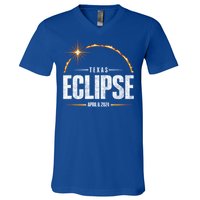 2024 Total Solar Eclipse Texas Total Eclipse 2024 V-Neck T-Shirt