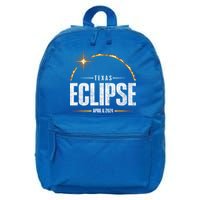 2024 Total Solar Eclipse Texas Total Eclipse 2024 16 in Basic Backpack