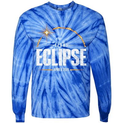 2024 Total Solar Eclipse Texas Total Eclipse 2024 Tie-Dye Long Sleeve Shirt