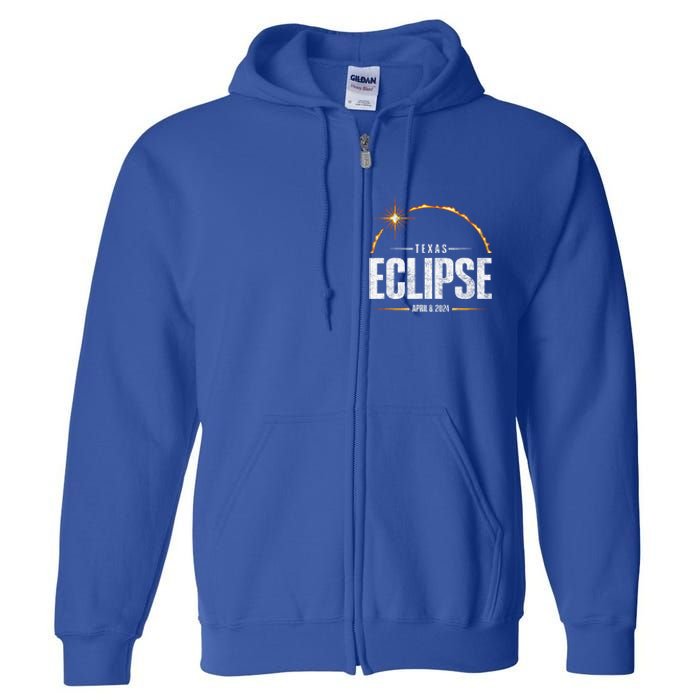 2024 Total Solar Eclipse Texas Total Eclipse 2024 Full Zip Hoodie