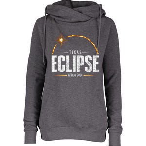 2024 Total Solar Eclipse Texas Total Eclipse 2024 Womens Funnel Neck Pullover Hood