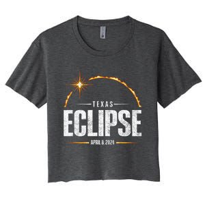 2024 Total Solar Eclipse Texas Total Eclipse 2024 Women's Crop Top Tee