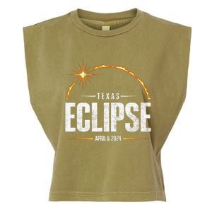 2024 Total Solar Eclipse Texas Total Eclipse 2024 Garment-Dyed Women's Muscle Tee