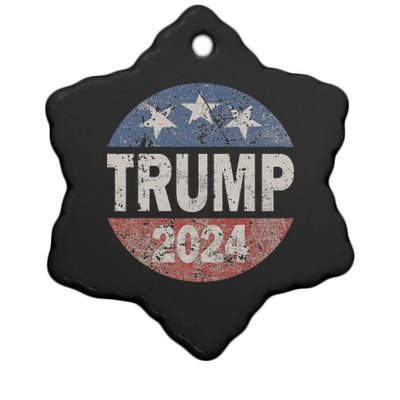 2024 Trump Save America Again USA Flag Ceramic Star Ornament