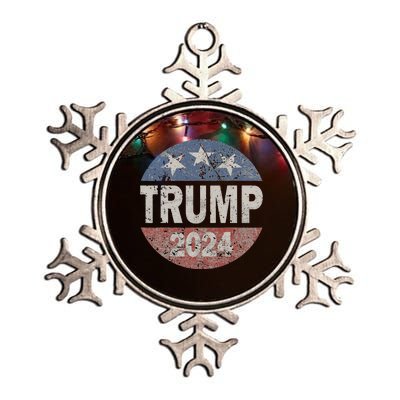 2024 Trump Save America Again USA Flag Metallic Star Ornament