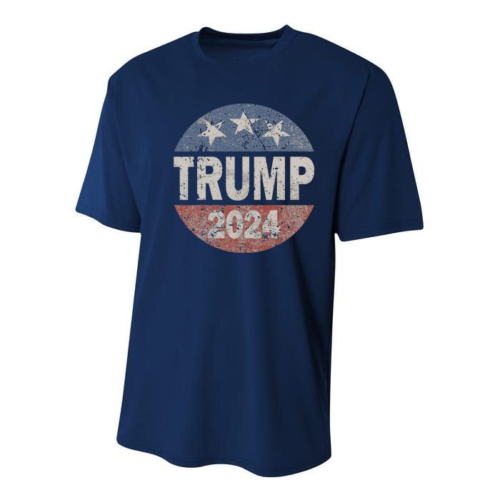 2024 Trump Save America Again USA Flag Youth Performance Sprint T-Shirt