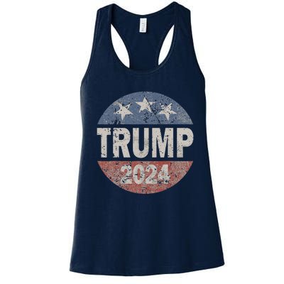 2024 Trump Save America Again USA Flag Women's Racerback Tank