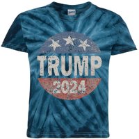 2024 Trump Save America Again USA Flag Kids Tie-Dye T-Shirt