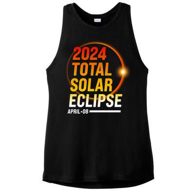 2024 Total Solar Eclipse April 08 2024 Ladies PosiCharge Tri-Blend Wicking Tank