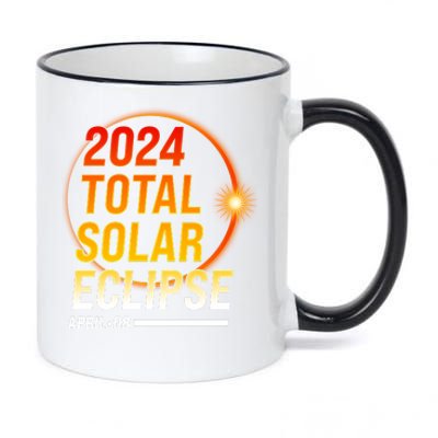 2024 Total Solar Eclipse April 08 2024 11oz Black Color Changing Mug