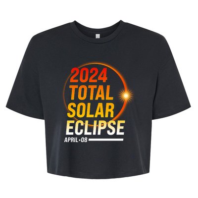 2024 Total Solar Eclipse April 08 2024 Bella+Canvas Jersey Crop Tee