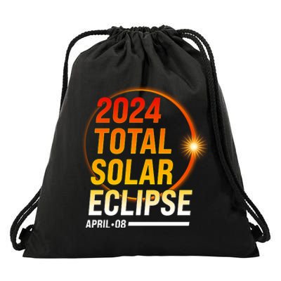 2024 Total Solar Eclipse April 08 2024 Drawstring Bag