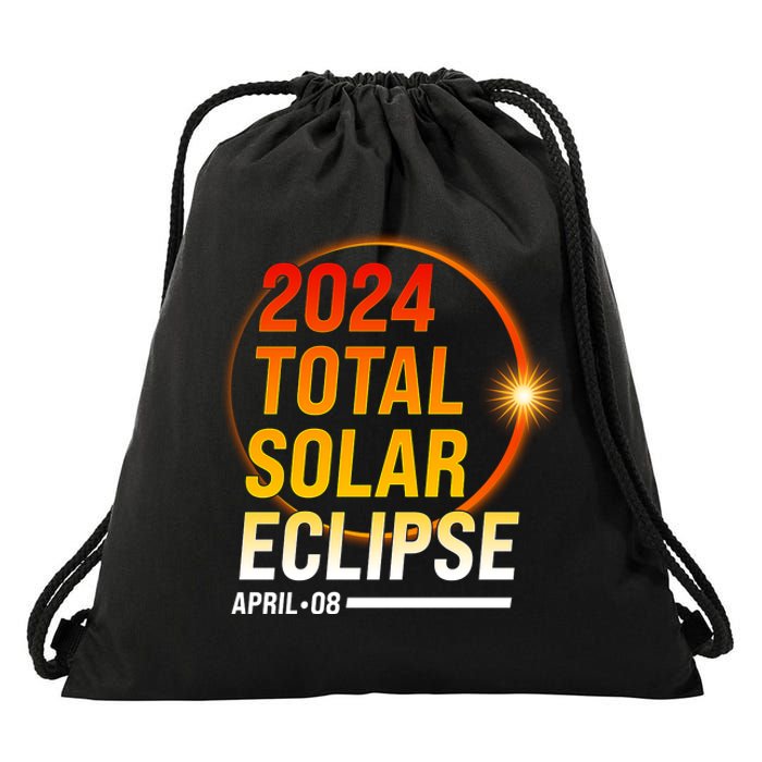 2024 Total Solar Eclipse April 08 2024 Drawstring Bag