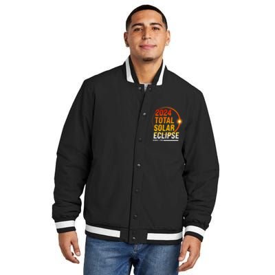 2024 Total Solar Eclipse April 08 2024 Insulated Varsity Jacket