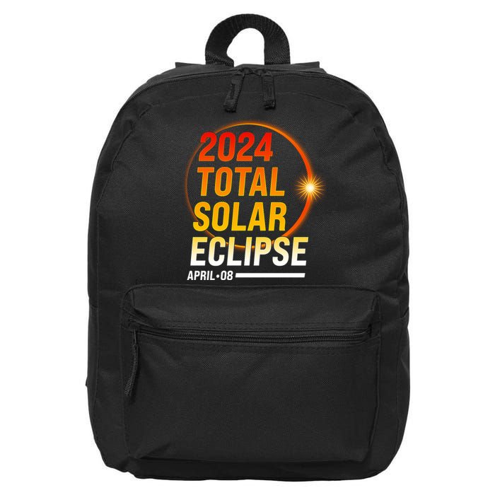 2024 Total Solar Eclipse April 08 2024 16 in Basic Backpack