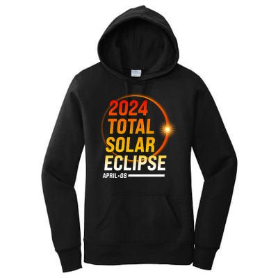 2024 Total Solar Eclipse April 08 2024 Women's Pullover Hoodie