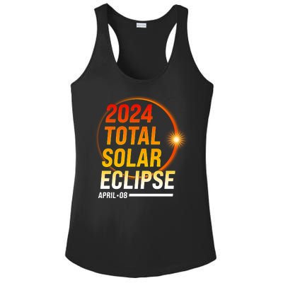 2024 Total Solar Eclipse April 08 2024 Ladies PosiCharge Competitor Racerback Tank