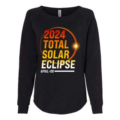 2024 Total Solar Eclipse April 08 2024 Womens California Wash Sweatshirt