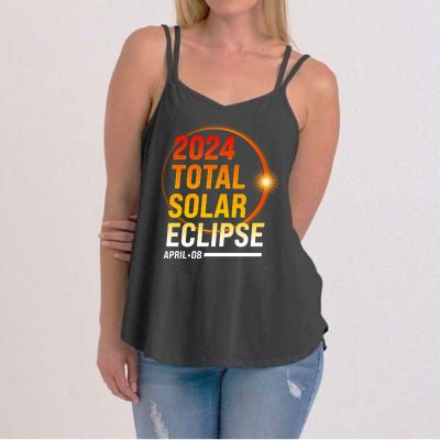 2024 Total Solar Eclipse April 08 2024 Women's Strappy Tank