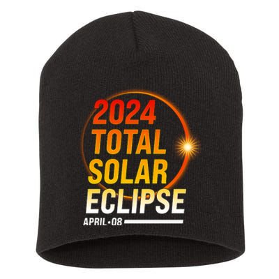 2024 Total Solar Eclipse April 08 2024 Short Acrylic Beanie