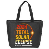 2024 Total Solar Eclipse April 08 2024 Zip Tote Bag