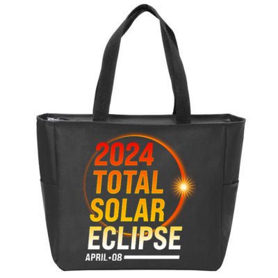 2024 Total Solar Eclipse April 08 2024 Zip Tote Bag