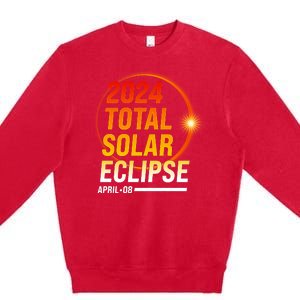 2024 Total Solar Eclipse April 08 2024 Premium Crewneck Sweatshirt