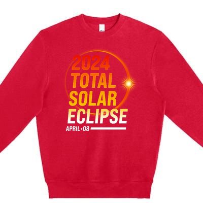 2024 Total Solar Eclipse April 08 2024 Premium Crewneck Sweatshirt