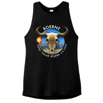 2024 Total Solar Eclipse Totality Boerne Texas 29 Ladies PosiCharge Tri-Blend Wicking Tank