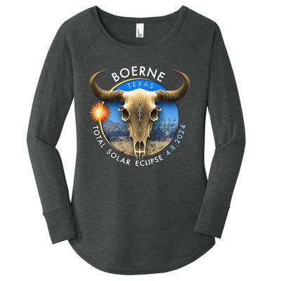 2024 Total Solar Eclipse Totality Boerne Texas 29 Women's Perfect Tri Tunic Long Sleeve Shirt