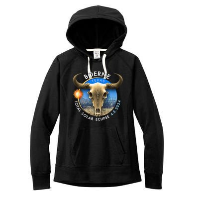 2024 Total Solar Eclipse Totality Boerne Texas 29 Women's Fleece Hoodie