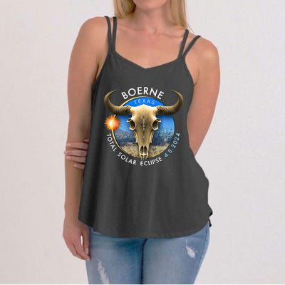 2024 Total Solar Eclipse Totality Boerne Texas 29 Women's Strappy Tank