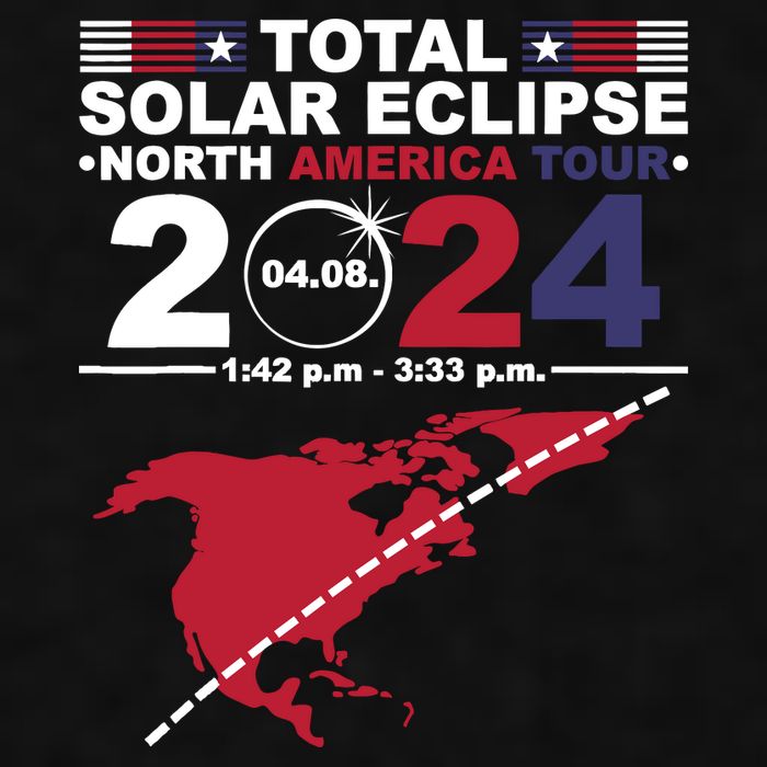 2024 Total Solar Eclipse April 8 Path Of The Eclipse Ladies PosiCharge Tri-Blend Wicking Tank