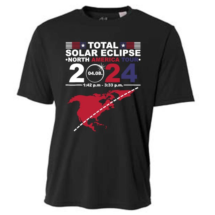 2024 Total Solar Eclipse April 8 Path Of The Eclipse Cooling Performance Crew T-Shirt