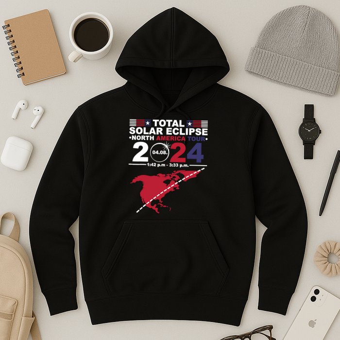 2024 Total Solar Eclipse April 8 Path Of The Eclipse Hoodie