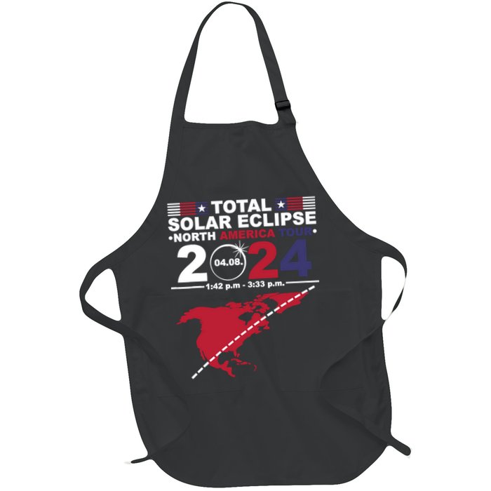 2024 Total Solar Eclipse April 8 Path Of The Eclipse Full-Length Apron With Pockets