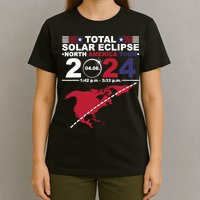 2024 Total Solar Eclipse April 8 Path Of The Eclipse T-Shirt