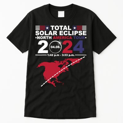 2024 Total Solar Eclipse April 8 Path Of The Eclipse Tall T-Shirt