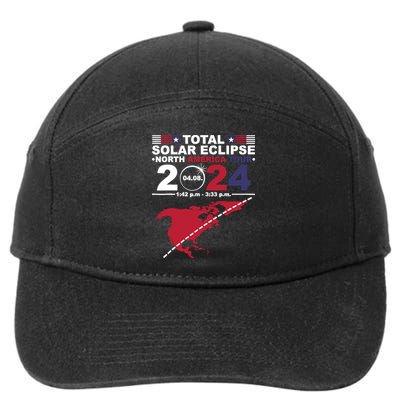 2024 Total Solar Eclipse April 8 Path Of The Eclipse 7-Panel Snapback Hat