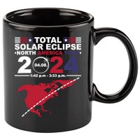 2024 Total Solar Eclipse April 8 Path Of The Eclipse 11oz C Handle Ceramic Mug
