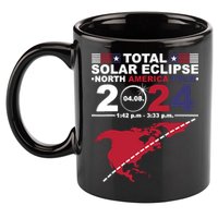 2024 Total Solar Eclipse April 8 Path Of The Eclipse 11oz C Handle Ceramic Mug