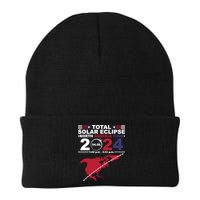 2024 Total Solar Eclipse April 8 Path Of The Eclipse Knit Cap Winter Beanie