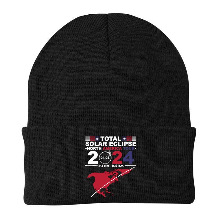 2024 Total Solar Eclipse April 8 Path Of The Eclipse Knit Cap Winter Beanie