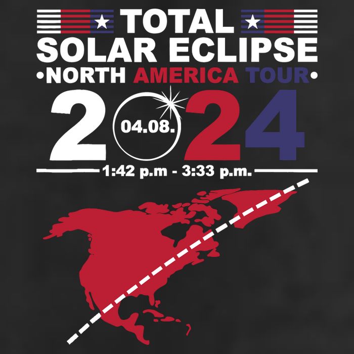 2024 Total Solar Eclipse April 8 Path Of The Eclipse Knit Cap Winter Beanie